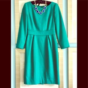 J. Crew Emerald Banded Shift Dress